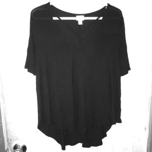 Black criss-cross top